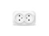 Розетка 2 гнезда О/У, б/з, белая, 16А, 220B, IONICH