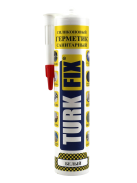 Герметик силиконовый санитарный белый Turkfix 260 мл 9782126, шт, 4610043168344