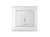 Выключатель 1 кл. проходной с подсветкой С/У, белый, 10А 220B SEVIL Universal