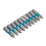 Биты магнитные РН 2 *25мм 10шт проф. сталь S2, 1/4 E (Hobbi)  33-7-570