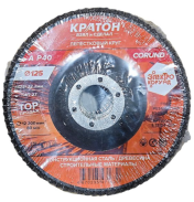 Круг лепестковый шлифовальный Кратон d.125 мм Р40-А (в упак. 5шт.) арт.1 13 04 021, шт, 4670295471630