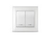 Выключатель 2 кл. с подсветкой С/У, белый, 10А 220B SEVIL