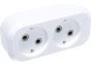 Колодка 2 гнезда б/з белая 10А 3,5кВт IP20 IONICH