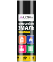 Эмаль термостойкая черная 520мл RAL 9005 аэрозольная ULTIMA (1 уп - 12 шт.)
