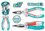 Длинногубцы комбинированные 180мм, TOTAL THT220806 (6) (36) (тонкогубцы)