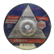 Круг для шлифования Кратон WA24RBF 180х6х22,2 мм (в упак. 5 шт.) арт.1 07 04 004, шт, 4640290334032
