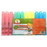 Прищепки "Умничка" большие 9см набор 12шт "Умничка" (60/120)