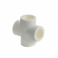 Крестовина 1-плоскостная, полипроп, d20 мм, бел, Valfex