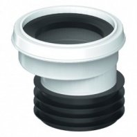 Манжета для унитаза эксцентриковая, пластик, резина, бел, T40 Unicorn