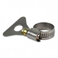 Хомут-бабочка 10-16мм, 2шт, металлический ключ, нерж. сталь Политех