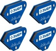 Набор магнитных угольников 4шт, до 4кг, угол 45, 90, 135 для свароч. работ, Профессионал (40050-04) ЗУБР УМ-3