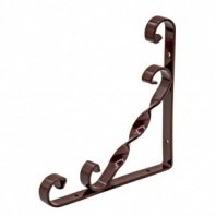 Уголок-кронштейн для полок декоративный, Орнамент, коричневый, 150х150мм, (шт.)