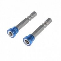 Бита PH2, 50мм, 2шт, с ограничителем, магнитная, сталь S2, ТУНДРА