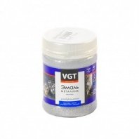 Эмаль декоративная 0,23кг, Серебро Металик, универс, акрил, глянцевая, VGT, ВД-АК-1179