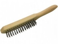 Щетка ручная 4-рядная, дер. ручка 91002