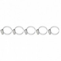 Хомут червячный 18-25мм, 5шт, металл, Sparta