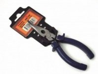 Длинногубцы изогнутые 200мм, с синими ручками СЕРВИС КЛЮЧ (утконосы)