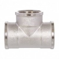 Тройник 1/2", Ду15, Г-Г-Г, никель, инд уп, РосТурПласт