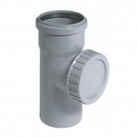 Ревизия внутренняя канализация, серая, с крышкой, 50мм, (шт.)