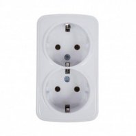 Розетка 2 гнезда О/У, с/з, белая, 16А, 0020(G-0020) СОЮЗ