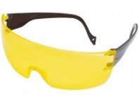 Очки защитные желтые, откр.типа, черные дужки