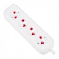 Колодка 4 гнезда б/з белая 6А 1,3кВт 220В IP20 «Эконом» PROCONNECT