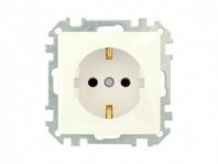 Розетка 1 гнездо С/У, с/з, бежевая, Стиль, BYLECTRICA
