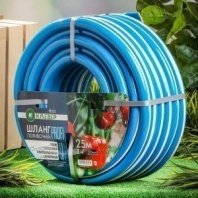 Шланг полив. 3-х слойный 3/4 25м армир., 15 атм, ПВХ, бело-голубой, Клевер, Профи