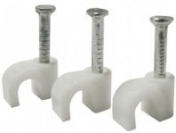 Скоба с гвоздем 4мм 100шт, круглая