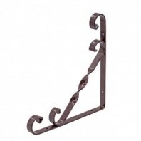 Уголок-кронштейн для полок декоративный, Орнамент, коричневый, 200х200мм, (шт.)