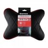 Подушка-косточка на подголовник, искусственная кожа, эластичная лента, 30х24х13 см, черный NG
