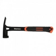 Молоток-гвоздодер 450г обрезиненная ручка ЕРМАК цельнокованый, боек с магнитом, двухкомпонентная, 320мм