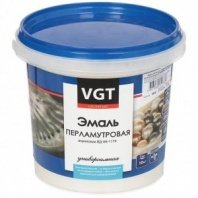 Эмаль декоративная 1кг, белое серебро Металлик, универс, акрил, глянцевая, VGT, ВД-АК-1179