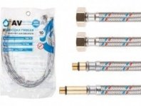 Подводка для смесителя 1м 1/2", М10, пара, SUS, AV Engineering