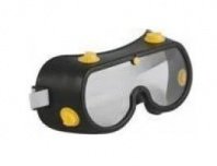 Очки защитные черный корпус, желтые клапаны, закрытый тип, непрямая вентиляция