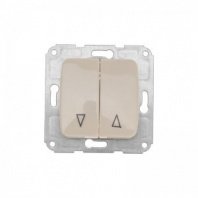 Выключатель 2 кл. для жалюзи с/у 10А мех. Беж KRANZ DEA