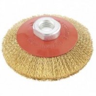 Щетка металл. для УШМ 100мм/М14 тарелка крученая проволока 0,5мм Кратон