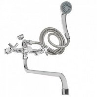 Смеситель для ванны с душем Klabb, круглый излив 30см, керам. кран-буксы 1/2, хром, цинк, KB08-S204