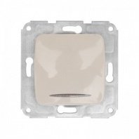 Выключатель 1 кл. С/У, бежевый, 10А мех. KRANZ DEA