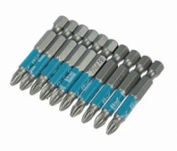 Биты магнитные РН 1 *50мм 10шт  проф. сталь S2, 1/4 E (Hobbi)  33-7-566