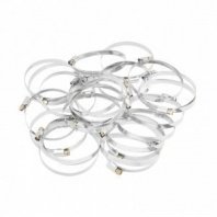 Хомут червячный 70-90мм, 25шт, ширина 9мм, металлический, стандартное болтовое крепление Сибртех