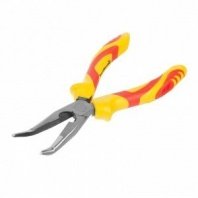 Длинногубцы изогнутые 160мм, 2К рукоятки, FINE, HCS, РемоКолор (тонкогубцы)