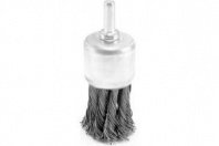 Щетка для дрели 30мм, чашка крученая со шпилькой, стальная проволока Pobedit