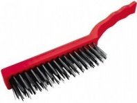 Корщетка стальная, пластиковая ручка, 225 мм.