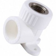 Уголок с креплением ПП 20х1/2", внутр рез, белый Valfex