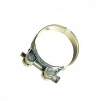 Хомут обжимной червячный усиленный, 56-59 мм, цинк, Robust