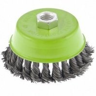 Щетка чашка УШМ 100мм крученая М14, 0,5мм Сибртех