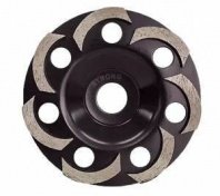 Чашка алмазная 125мм зачистная С-сегмент (7 сегментов) (черная) Strong