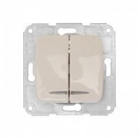 Выключатель 2 кл. С/У, (инд) Бежевый, 10А мех. KRANZ DEA