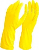 Перчатки хозяйственные латексные M, хоз. прочный латекс, х/б напылен